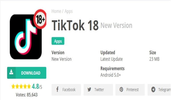 Download TikTok 18 Plus Mod Apk Versi Terbaru 2022